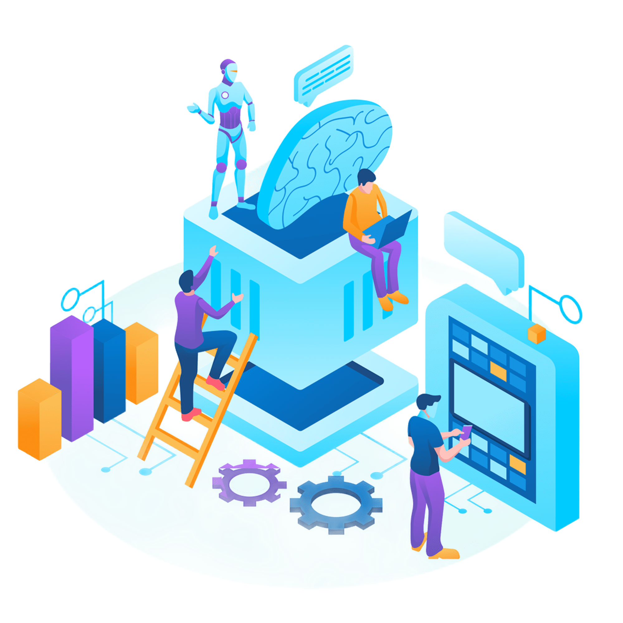 Ilustración de almacenamiento en la nube